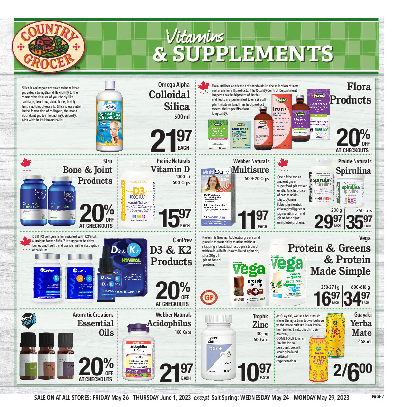 Vitamins & Suppplements