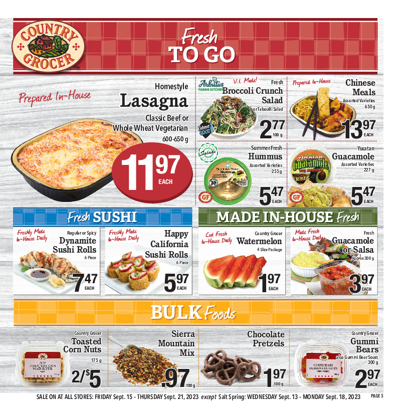 Country Grocer Flyer for Nanaimo Bowen Road - Groceries On Sale This Week