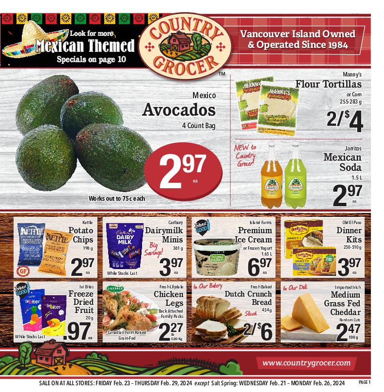 Country Grocer Flyer for Cedar Country Grocer