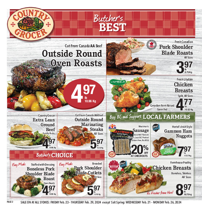 Country Grocer Flyer for Cedar Country Grocer