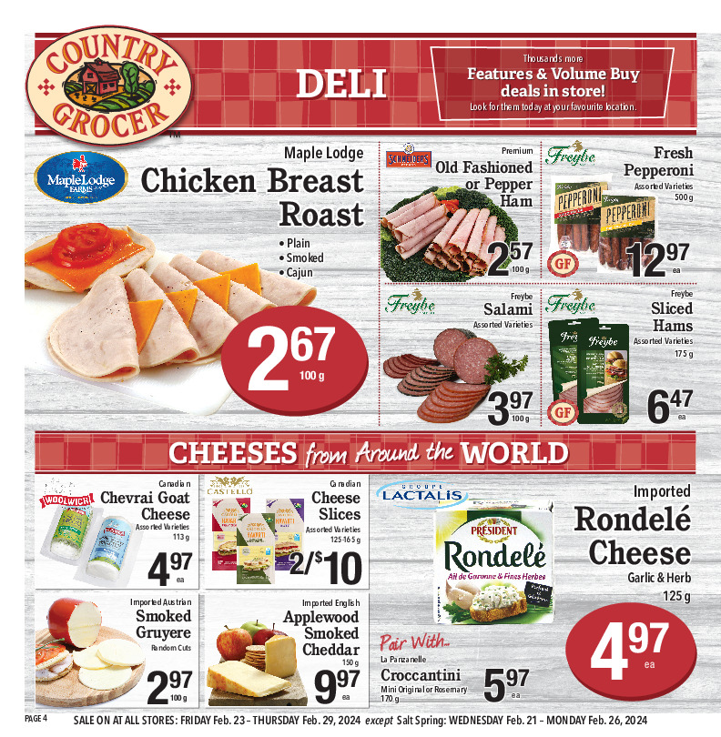 Country Grocer Flyer for Cedar Country Grocer