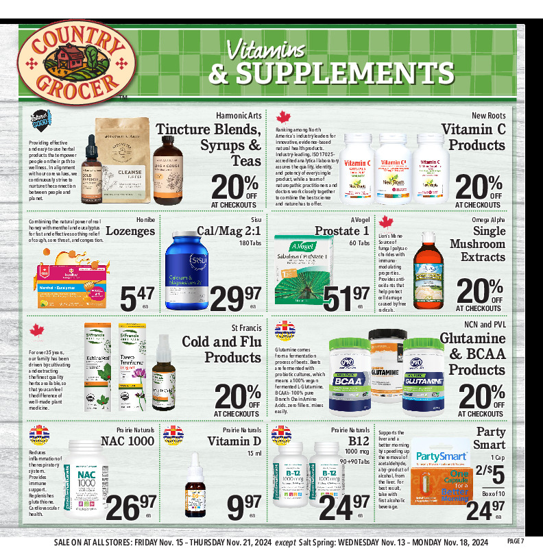 Vitamins & SUPPLEMENTS