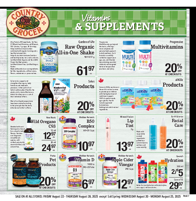 Vitamins & Supplements