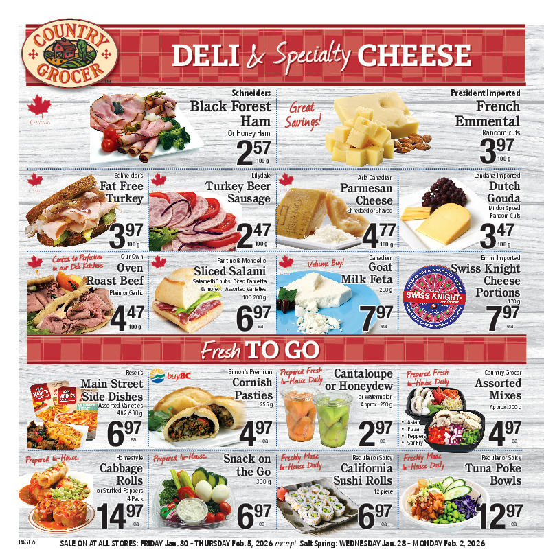 Deli & Specialty Cheese