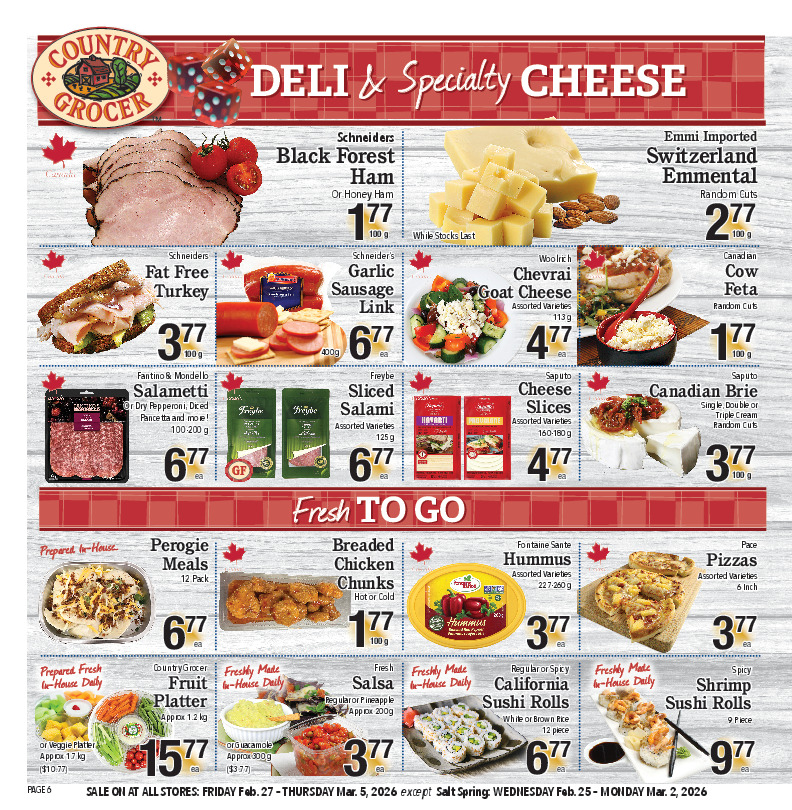 Deli & Specialty Cheese