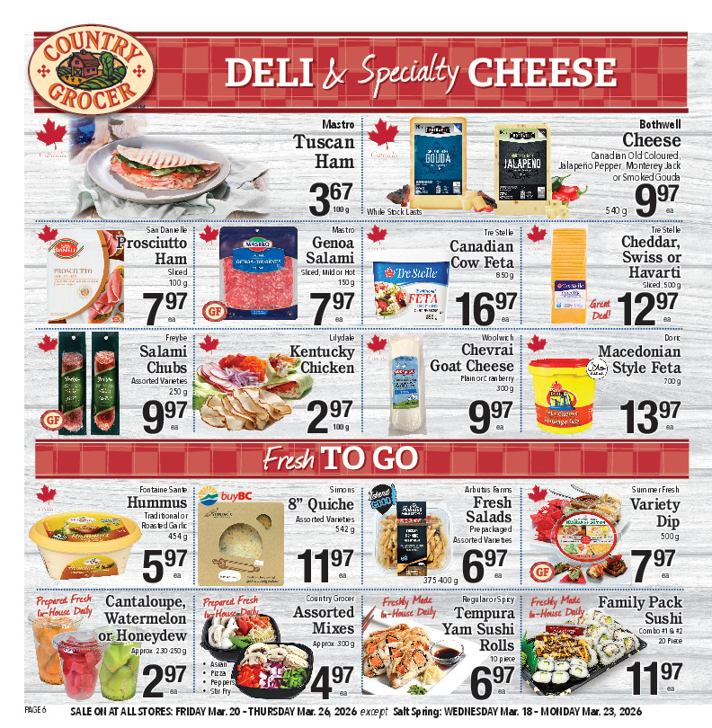 Deli & Specilaty Cheese