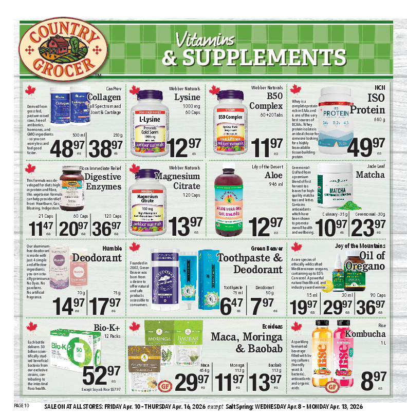 Vitamins & Supplements