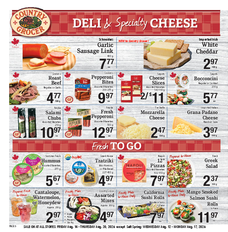 Deli & Specialty Cheese