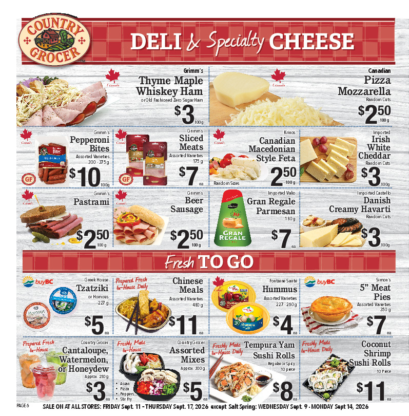 Deli & Specialty Cheese